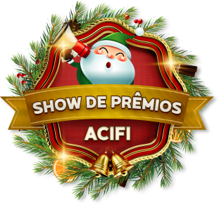Imagem de natal com texto show de prêmios Acifi